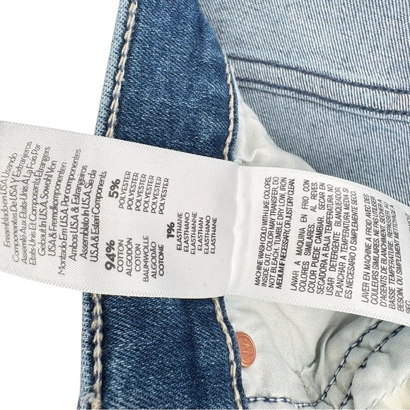 MOTHER The Mid Rise Dazzler Ankle Fray Denim Jeans in We The Animals | Sz 27 - Picture 13 of 14